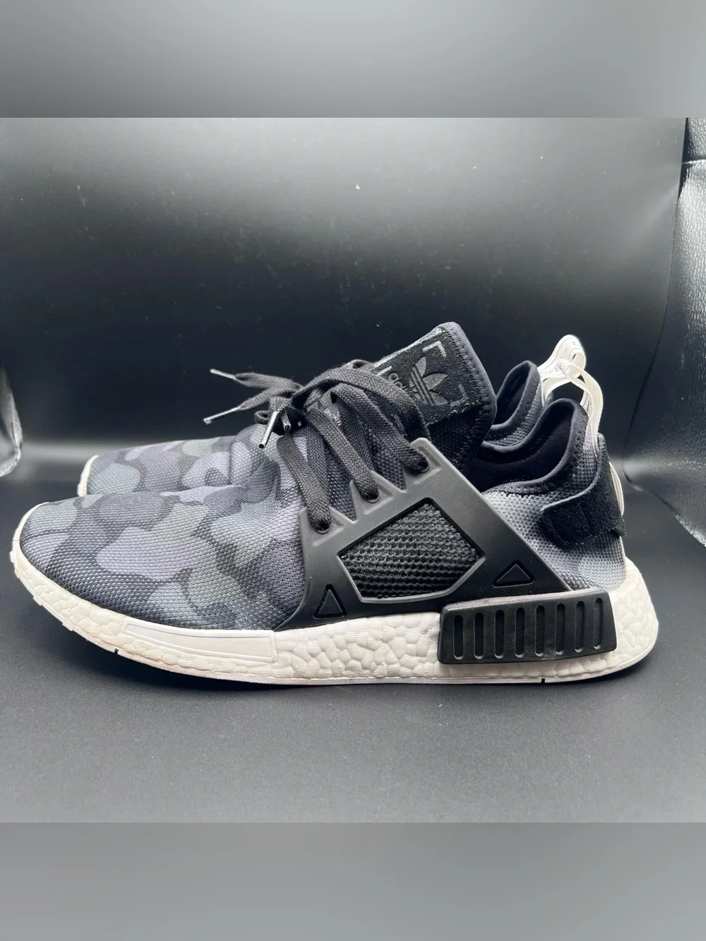adidas Men’s Black & Gray Camo NMD_R1 Sneakers